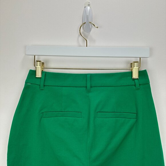 Boden Kew Bi Stretch Pants Green Womens US 2 Long Cotton Tapered Straight Ankle - Picture 13 of 16
